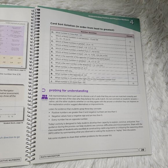 Pearson Math Navigator Positive and Negative Numbers Bundle Set - Picture 4 of 8
